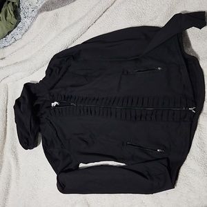 Black hooded sweater